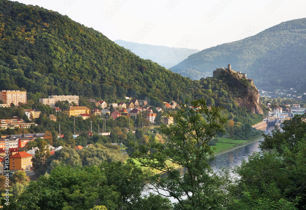 Panoramic view of Usti nad Labem. Czech Republic