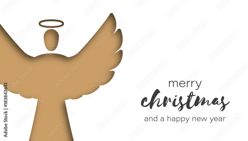 goldener Engel - ausgeschnitten - Papier Karte Stock Vector | Adobe Stock