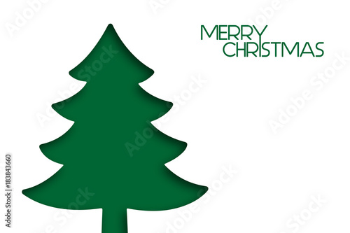 Tanne Weihnachten - Papier Karte