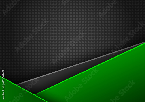 Abstract vector  green  and black background