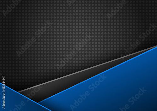 Abstract vector blue and black background