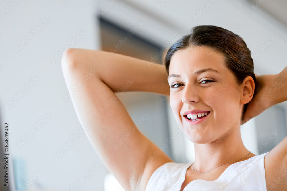 Beautiful woman portrait indoors Beautiful woman portrait indoors