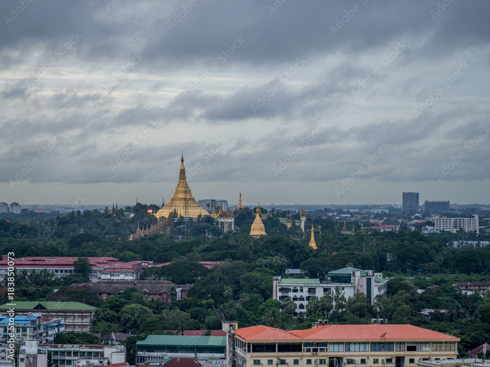 Skyline of Yangon
