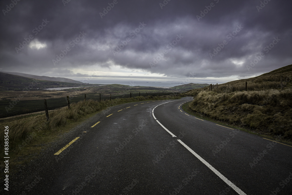 Fototapeta premium Conor Pass Road Ireland