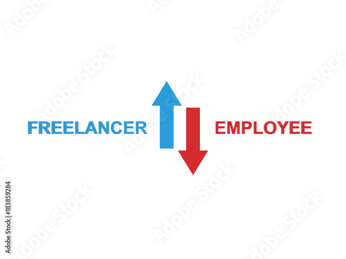 Free Download Employee vs Freelancer Concept - 3D Rendered Image - GFXLoad