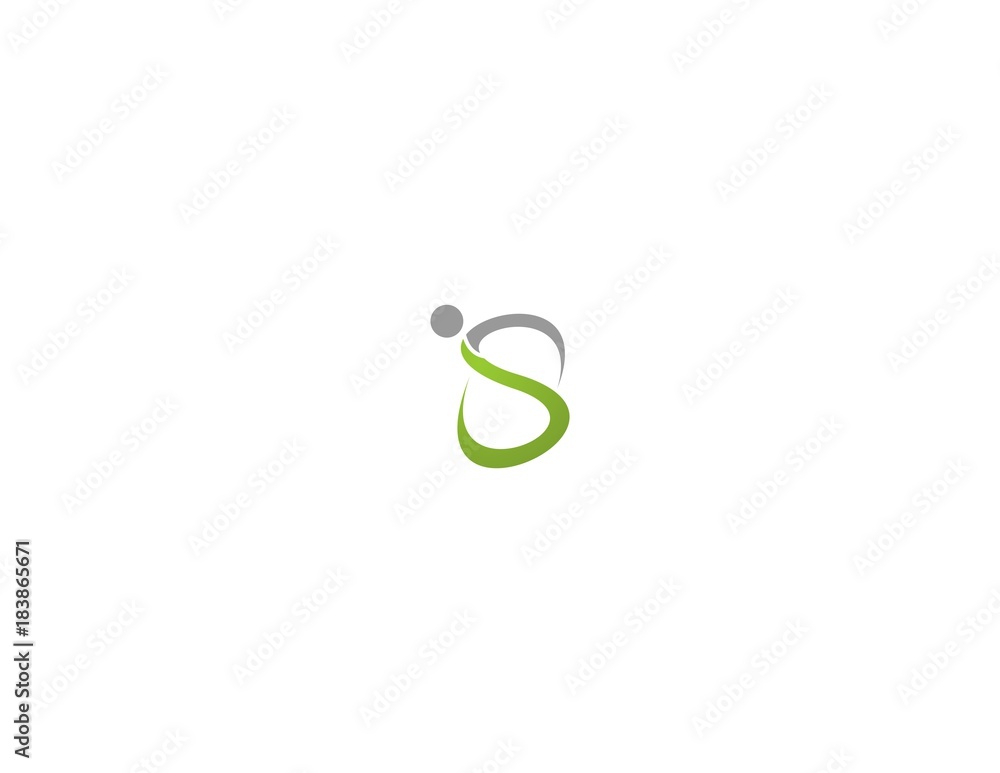 Obraz premium Letter S Human Moving Creative Business Logo