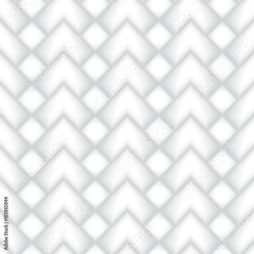 Vector seamless pattern. Repeatable design with geometric shapes. Minimalistic background with triangles and zigzag motif with volume effect. Monochrome backdrop.