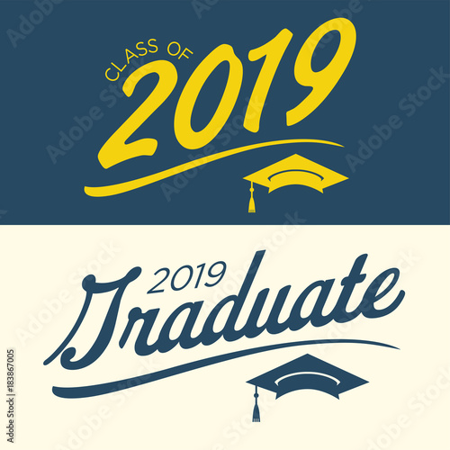 Class of 2019 Congratulations Graduate Typography