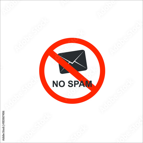 No spam sign. Vector Illustration