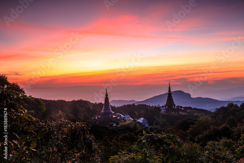 Landscape of Doi inthanon national park  Chiangmai province  Thailand.