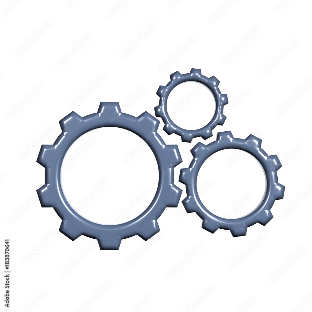 Metallic Gears, Concept of Teamwork. 3D Rendered Illustration Metallic Gears, Concept of Teamwork. 3D Rendered Illustration