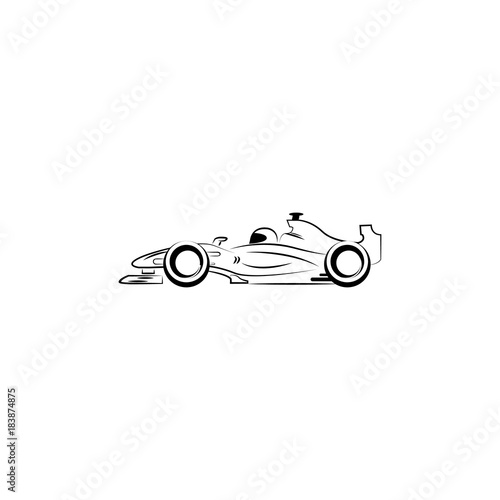 bolide race car logo icon. Transport elements. Premium quality graphic design icon. Simple icon for websites, web design, mobile app, info graphics