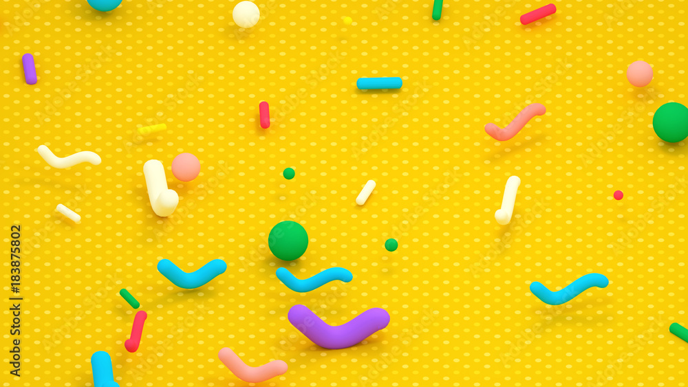 3d rendering picture of colorful geometric toys on the floor. 3d rendering picture of colorful geometric toys on the floor.