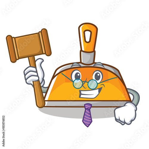 Judge dustpan character cartoon style