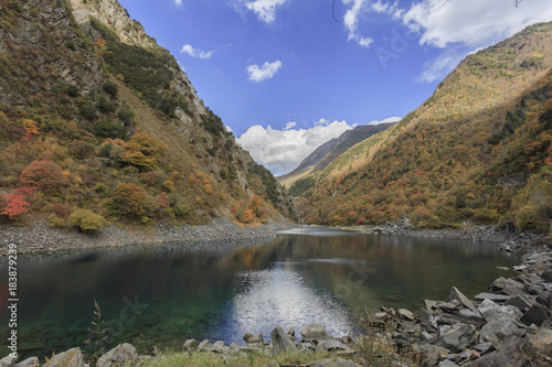 Sichuan China songpinggou autumn scenery