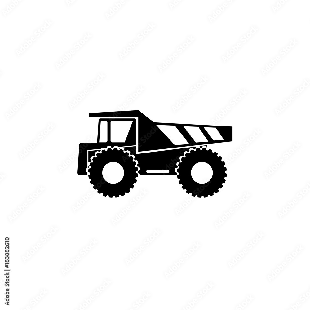 Dump truck icon. Illustration of transport elements. Premium quality graphic design icon. Simple icon for websites, web design, mobile app, info graphics
