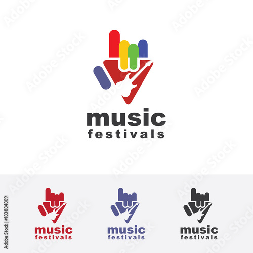 logo playing festival music