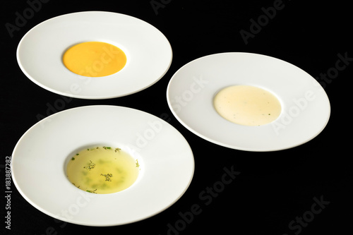 ３種のスープ Vichyssoise,Consomme,potage