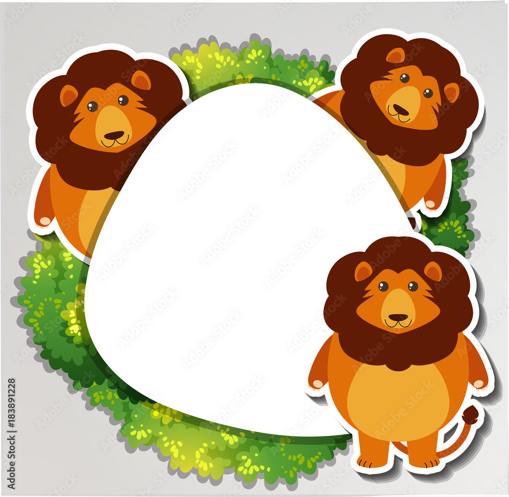 Three lions around the border Three lions around the border