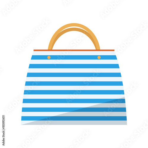 БезымянBeach bag with nautical striped pattern. Flat icon. Vector illustration.ный-4