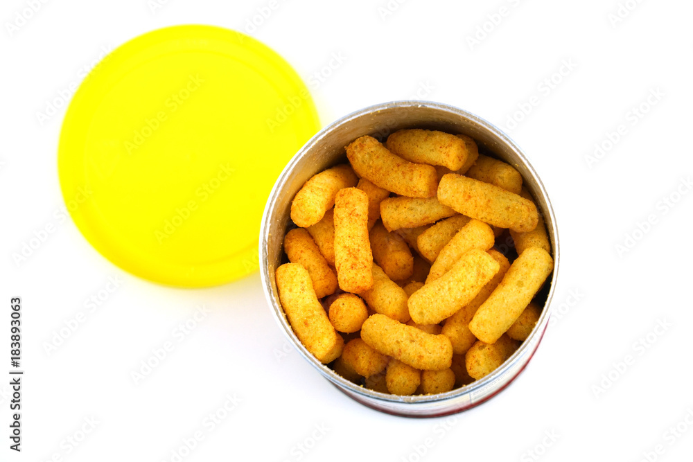 Crunch baked snack in the container for young kids Crunch baked snack in the container for young kids