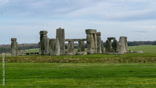Stonehenge an ancient prehistoric stone monument near Salisbury, Wiltshire, UK. in England
