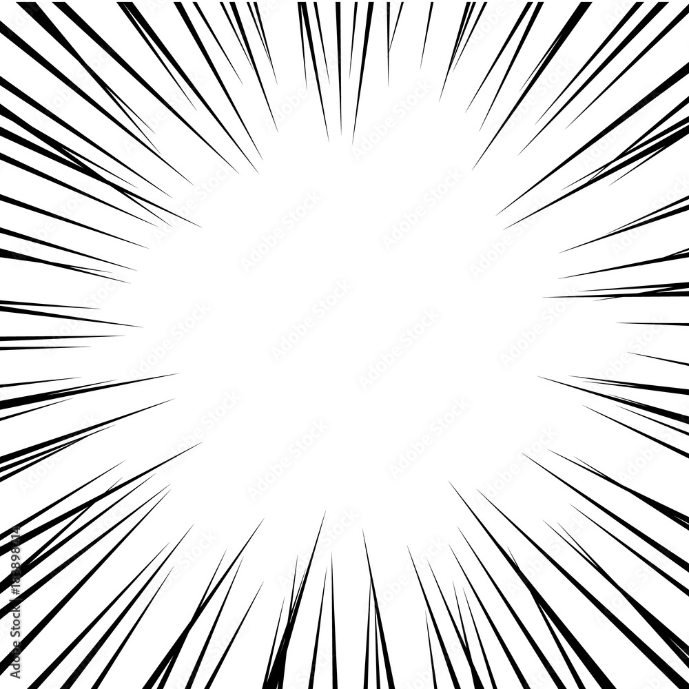 Speed lines somic book isolated on white background. Explosion vector illustration Speed lines somic book isolated on white background. Explosion vector illustration
