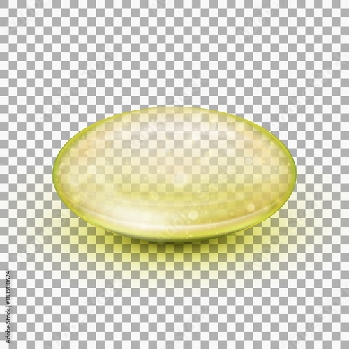 Transparent soft gel capsule. EPS 10