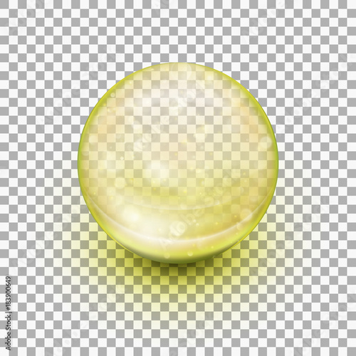 Transparent soft gel capsule. EPS 10