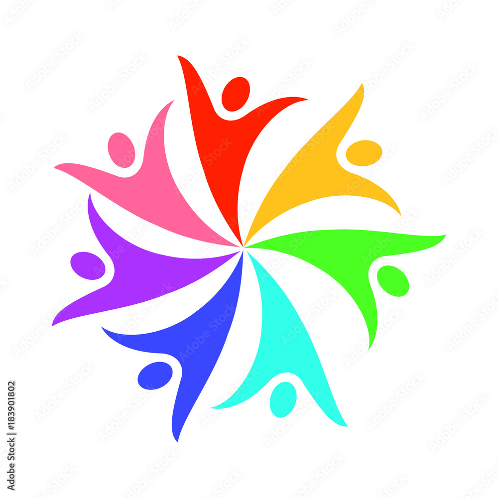 Naklejka premium abstract group symbol