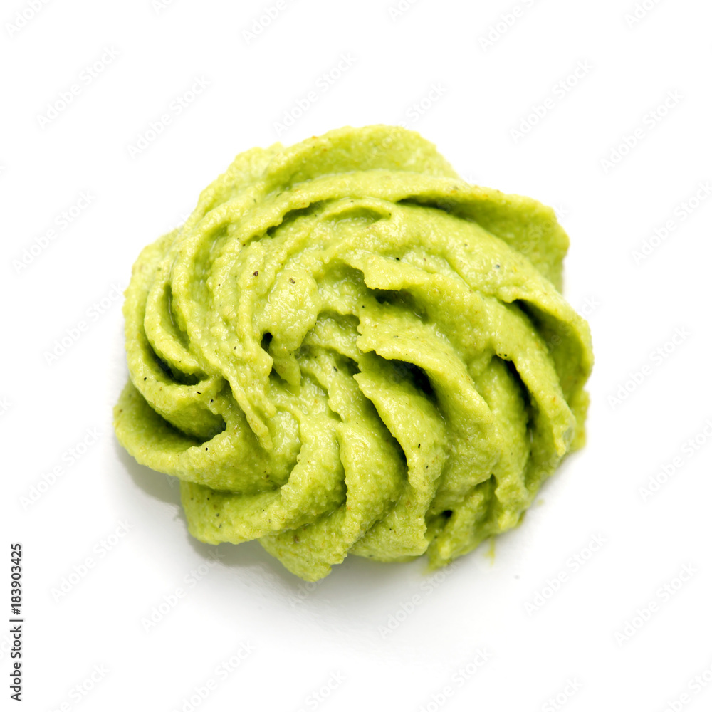 Wasabi on white background. Top view Wasabi on white background. Top view