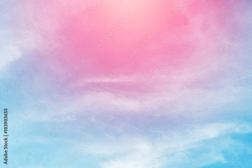 sun and cloud background with a pastel color