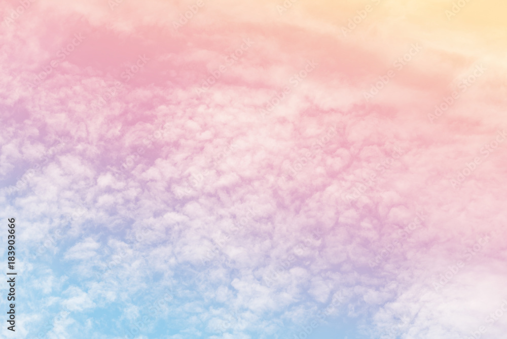 sun and cloud background with a pastel color