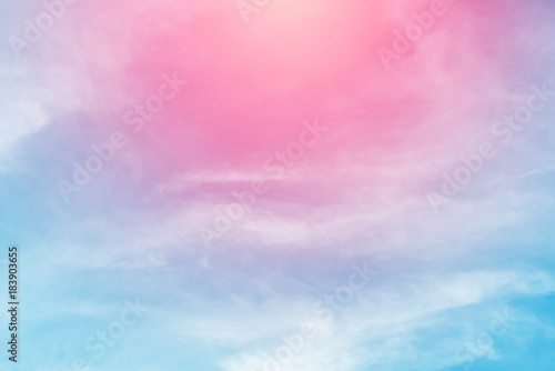 sun and cloud background with a pastel color