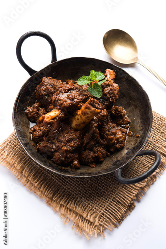 Bhuna  Mutton / Bhuna Gosht / Indian lamb curry
 photo