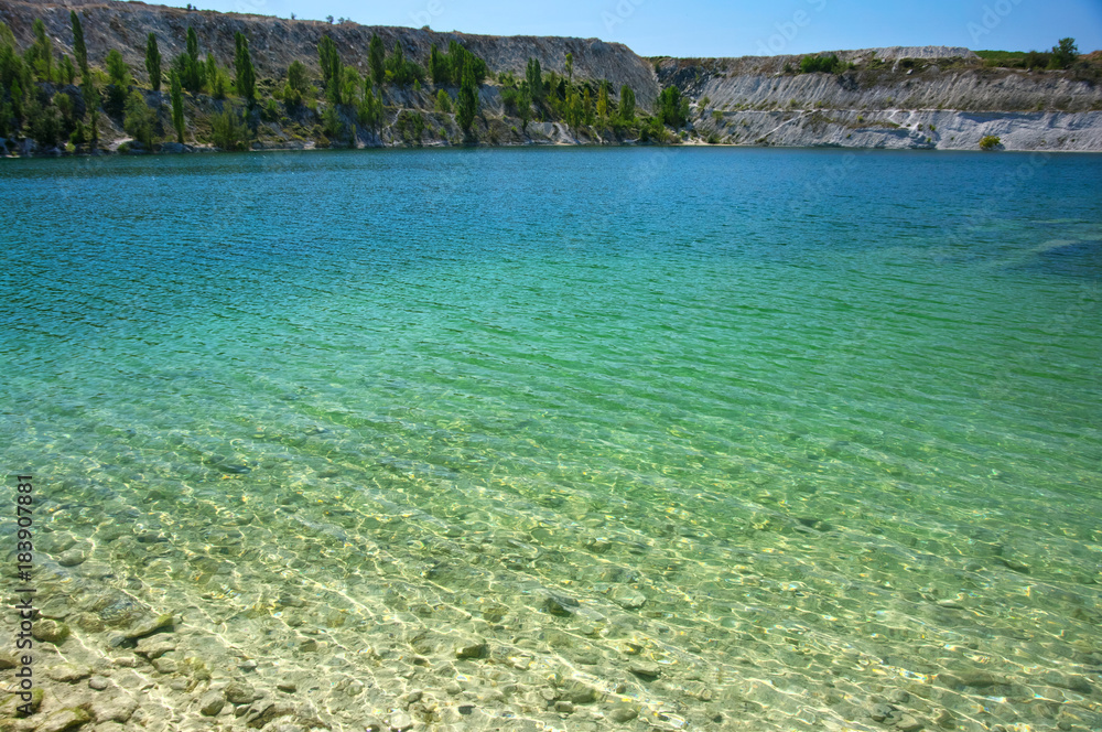 Lake with clear water