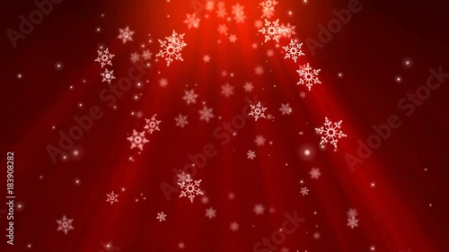 Wallpaper Mural Christmas snowflakes (Loop) with rays Torontodigital.ca