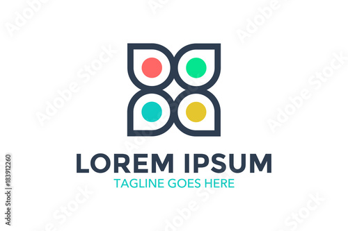 dermatology logo. vector illustration. editable