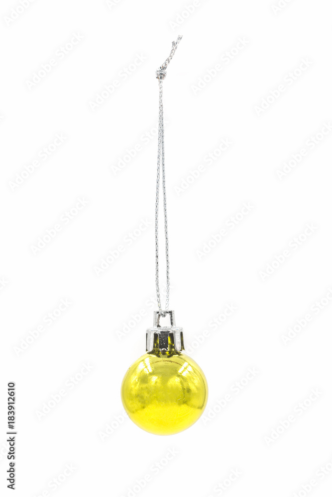 Yellow christmas ball. Yellow christmas ball.