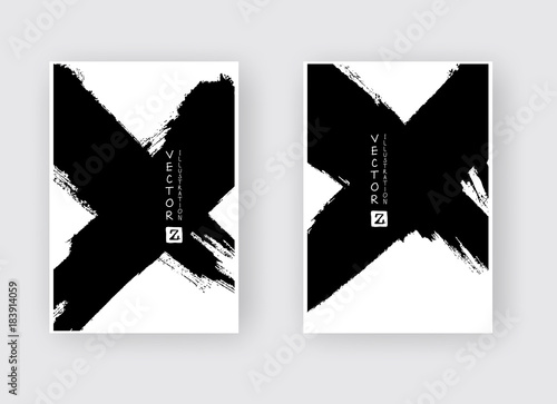 vector black ink brush stroke