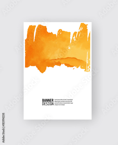 Watercolor design banner