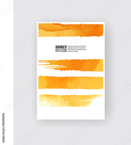 Watercolor design banner