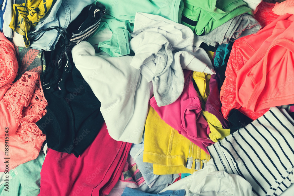 Clutter of clothes
