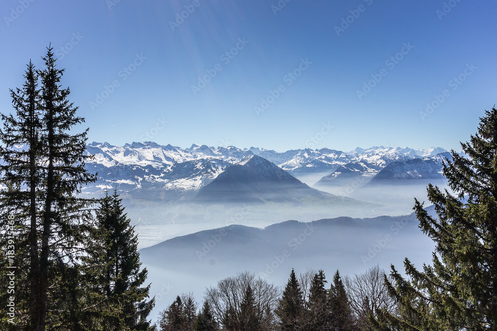 Naklejka premium Swiss landscapes