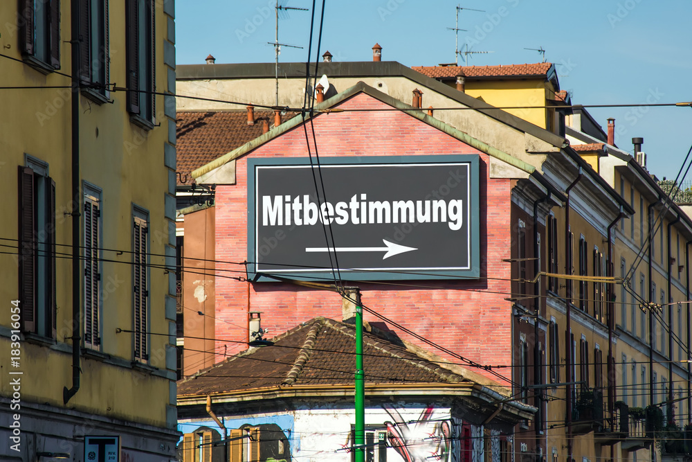 Schild 215 - Mitbestimmung Schild 215 - Mitbestimmung