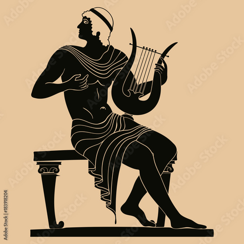 Vector Greek vase.