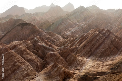 Large colorful mountains in China