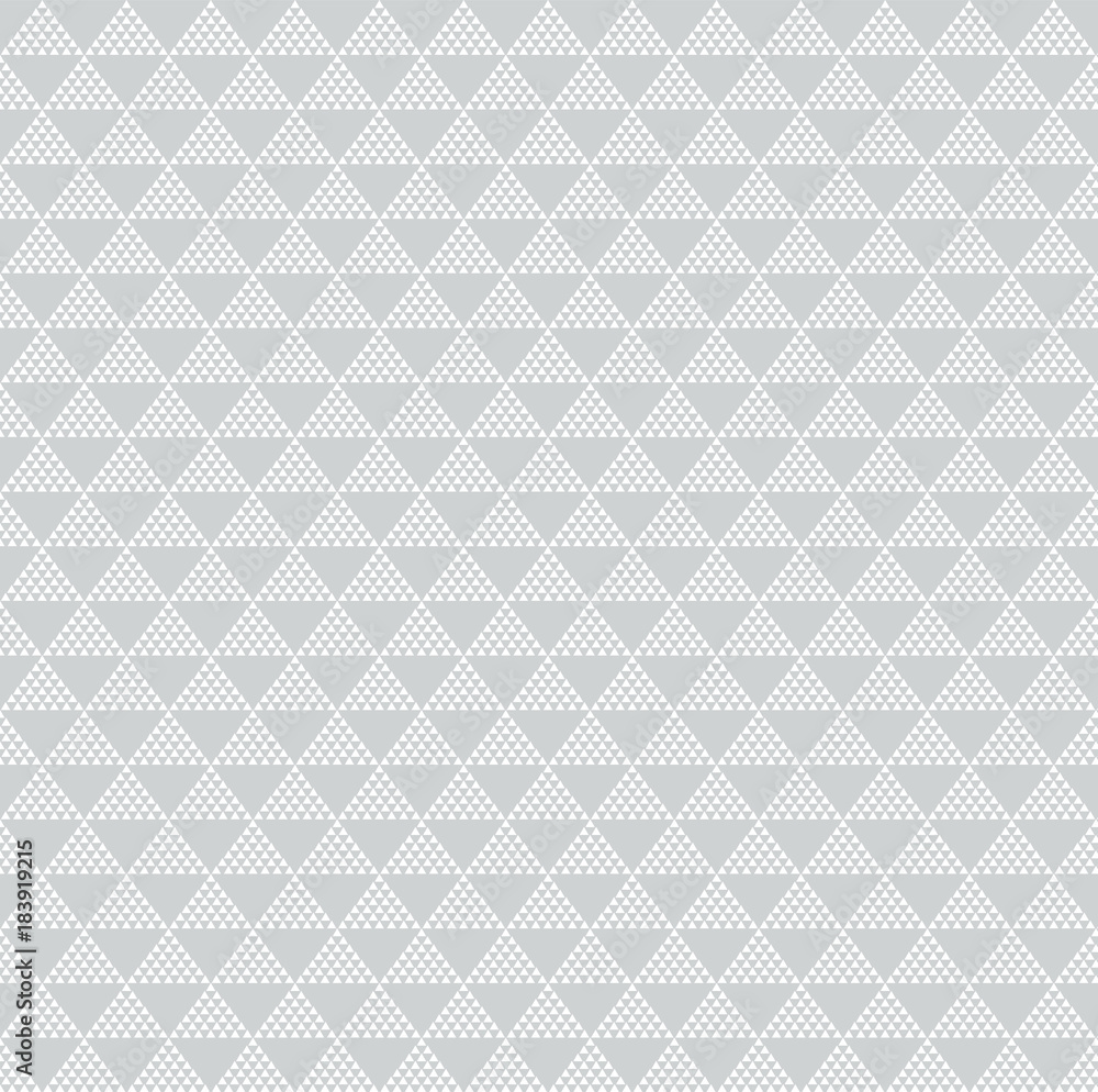 Abstract geometric white triangle pattern on gray background