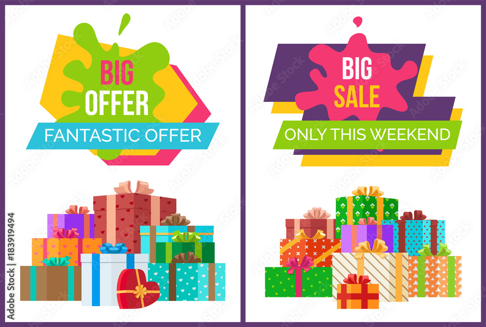 Big Fantastic Sale Offer Only This Weekend Posters