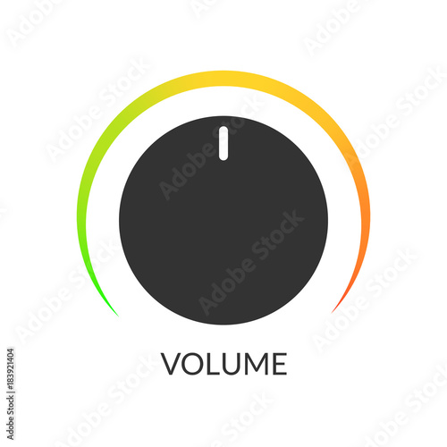 Digital volume regulator. Sound power controller illustration